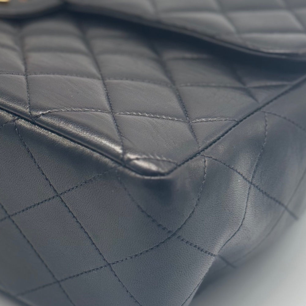 SOLD Chanel Jumbo Single Flap Shoulder Bag with Black Interior Series (96-97) - Picture 9 of 16